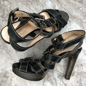 Coach Stefani black leather heel